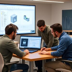 Plusieurs ingénieurs peinent à collaborer sur une même conception, soulignant les limites des lecteurs partagés en l’absence d’un système de gestion des données d’ingénierie.